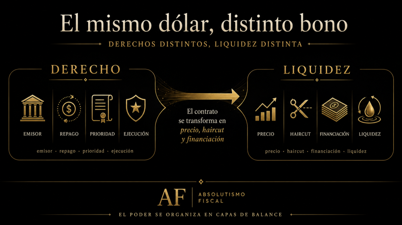 El mismo dólar, distinto bono. Por qué la naturaleza jurídica de la deuda pública estadounidense importa para la liquidez I.