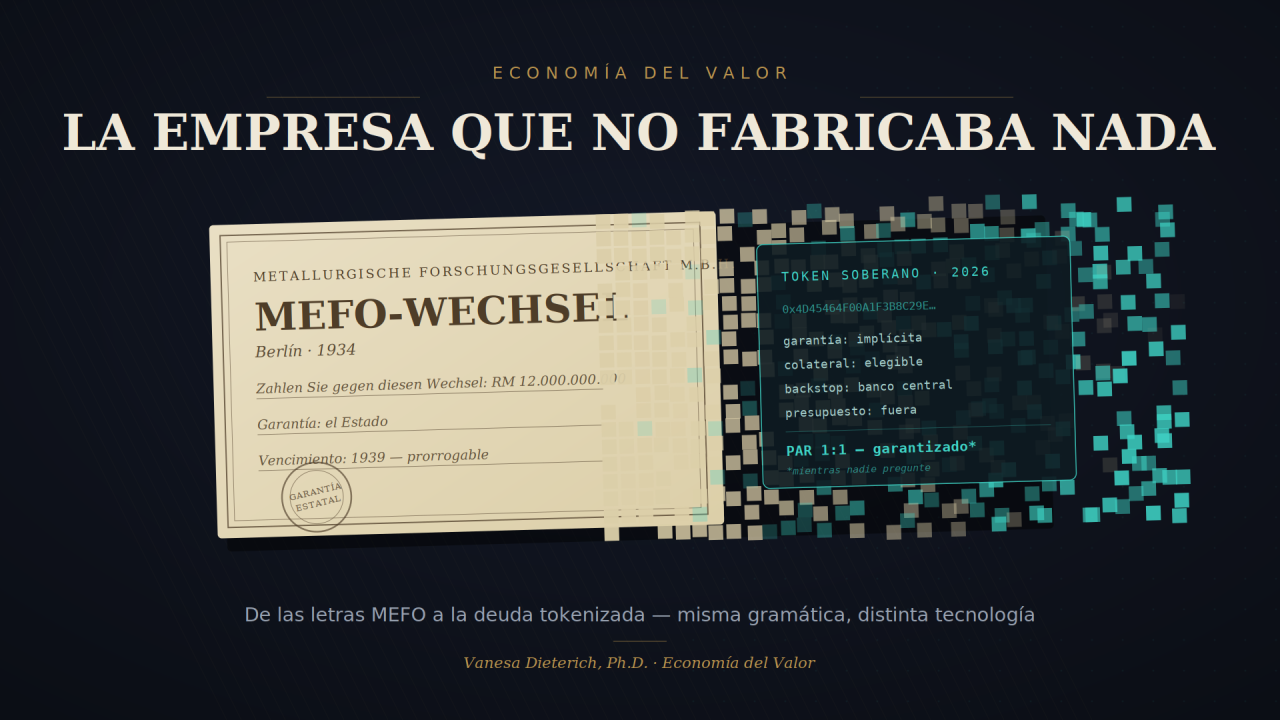 De las letras MEFO a la deuda tokenizada: cómo una promesa fiscal se convierte en dinero antes de ser reconocida como deuda